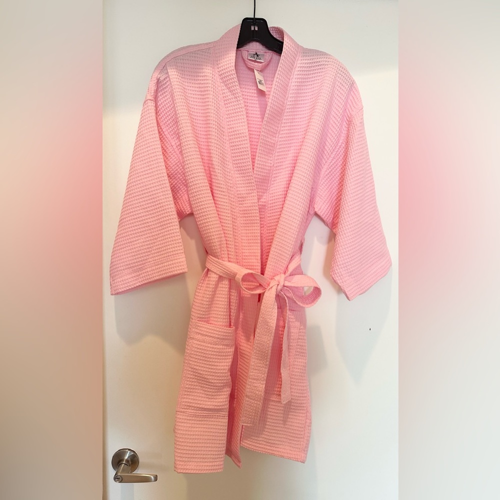 Pink Waffle Knit Robe - NWT